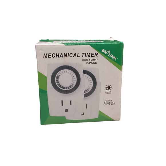 BN-LINK BND-60/U47 Indoor Mini 24-Hour Mechanical Outlet Timer - Picture 2 of 10